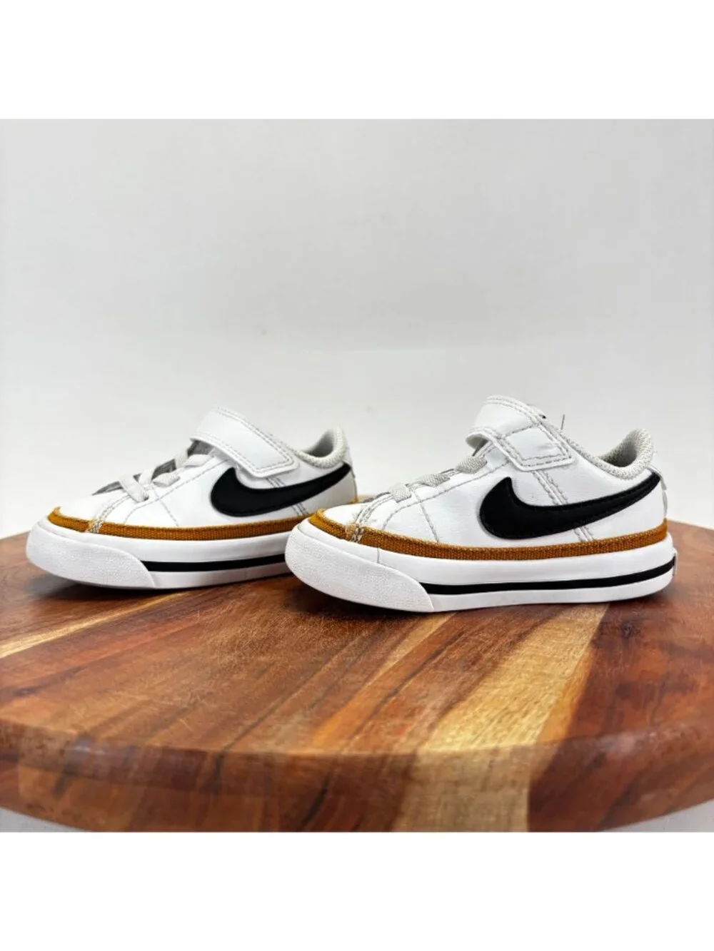 Nike Court Legacy Shoes LV5 Toddler's Size 5C White Desert Ochre DA5382-102